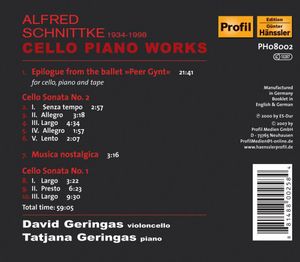 Epiloge from the Ballet / Cello Sonata , David Geringas