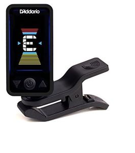 D'Addario PWCT17BK Eclipse Headstock Tuner - Chromatic - Clip On - For Guitar and Bass (Black) 