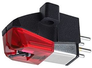 Audio Technica ATXP5 DJ Cartridge with Elliptical Bonded Stylus 1/ 2" Mount (Black/ Red) 