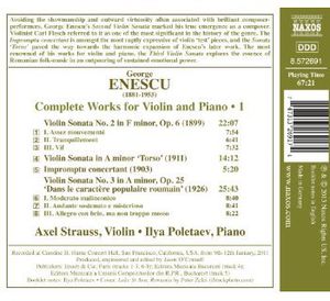 Complete Works for Violin & Piano , Axel Strauss