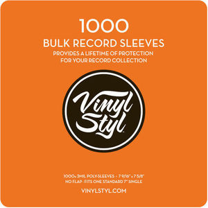 Vinyl Styl® VS-P-010 7 Inch Outer Record Sleeves - Open Top - 1000 Count (Clear)
