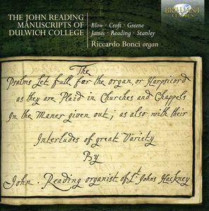John Reading Manuscripts of Dulwich College , Riccardo Bonci