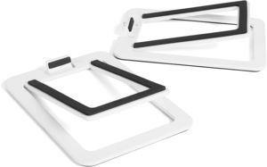 Kanto S2W Desktop Speaker Stands - 2 Pack - Vertical Tilt - Steel (White) 