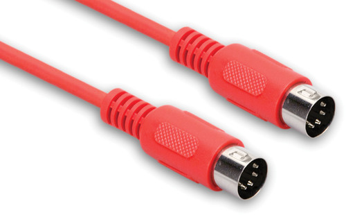Hosa MID-305RD Midi Cable 5-Pin Din to Same 5 Ft