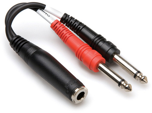 Hosa YPP-136 Stereo Breakout 1/4 in TRSF to Dual 1/4 in TS