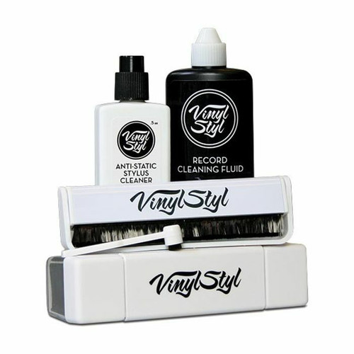 Vinyl Styl® VS-A-009 Ultimate Vinyl Record Care Kit - Record & Stylus Brushes And Fluid