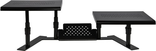 Allsop 31883 Metal Art ErgoTwin Height Adjustable Dual Monitor Stand  (Pearl Black)