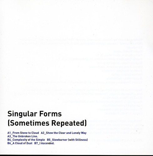 Singular Forms [Sometimes Repeated]