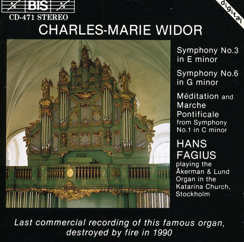 HANS FAGIUS - Organ Symphonies 1, 3 & 6 / Meditation & Marche