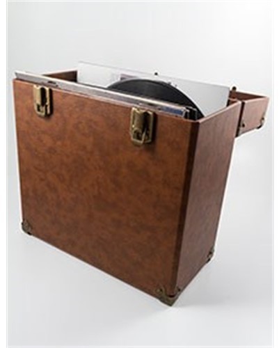 Gpo Swb18Bro 12 in Vinyl Record Case Brown - GPO SWB18BRO 12 IN Vinyl Record Case Brown