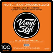 Vinyl Styl® 7 Inch Outer Record Sleeves - Open Top - 100 Count (Clear)