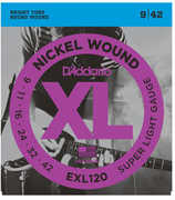 D'Addario EXL120 Nickel Wound Electric Guitar Strings Super Light 9-42