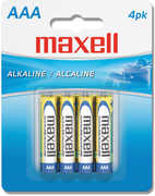 Maxell 723865 LR03 4BP AAA 1.5V Alkaline Battery Long Lasting 4 Pack 