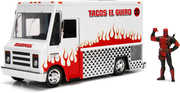 Marvel Deadpool & Taco Truck Die-cast Car, 1:24 Scale Vehicle, 2.75Collectible Figurine 