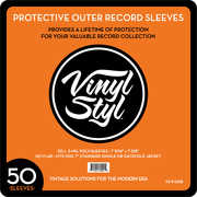 Vinyl Styl® VS-P-008 7 Inch Outer Record Sleeves - Open Top - 50 Count (Clear) 