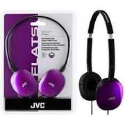 JVC HAS160V Flats Lightweight Folding Headphones On Ear (Violet)