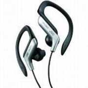 JVC Haeb75S Sport Ear Clip Earphones Adjustable Splash Proof (Silver) 