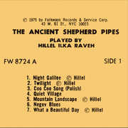 The Ancient Shepherd Pipes , Hillel Raveh