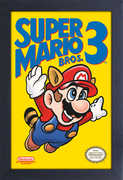 Super Mario Bros. 3 - Cover - 11x17 Framed Gel Coat Print