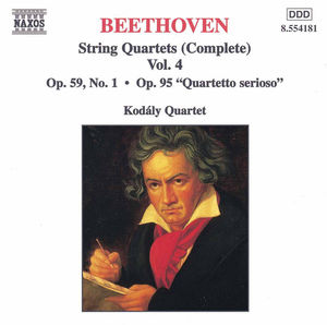Beethoven String Quartets 4 , Ludwig van Beethoven