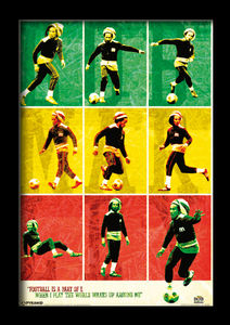 Bob Marley - Football - 11x17 Framed Gel Coat Print 