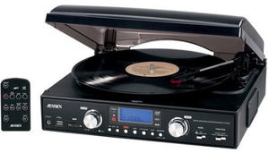 Jensen JTA-460 Turntable Entertainment System (33/ 45/ 78 RPM) AM/ FM/ Speakers