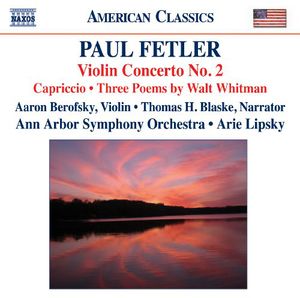 Violin Concerto No 2: Capriccio Three Poems Walt , Arie Lipsky