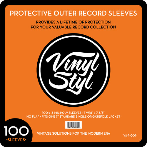 VINYL STYL VSP009 45 RPM RECORD OTER SLV 100CT CLR