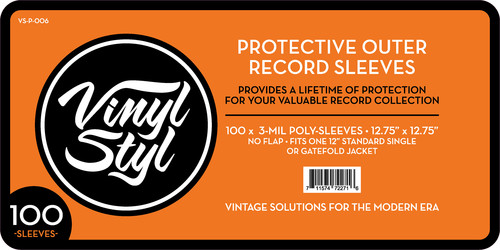 VINYL STYL VSP006 12IN LP OUTER SLEEVES 100 CT CLR