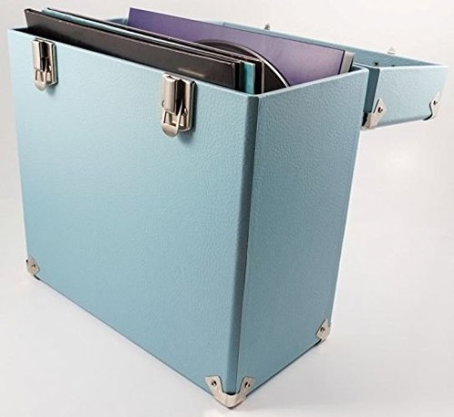 Gpo Swb18Blu 12 in Vinyl Record Case Blue - GPO SWB18BLU 12 IN Vinyl Record Case Blue
