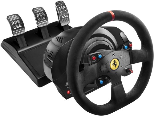 PlayStation 5 Accessory:  Racing Wheel - Thrustmaster T300 Ferrari Integral Alcantara Edition:  Officially Licensed by Sony