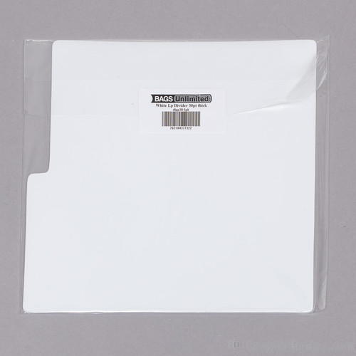 Bu Dlpp305Pk LP Dividers White 30 Gg Wht 5Pk - Bags Unlimited DLPP305PK - 12 Inch LP Record Divider Cards - 12 1/8 X 13 1/8 inches - .030 Polystyrene - 5 Pack (White)