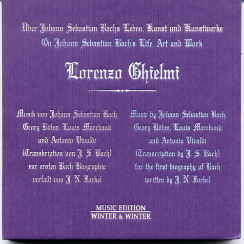 On Johann Sebastian Bach's Life Art & Work