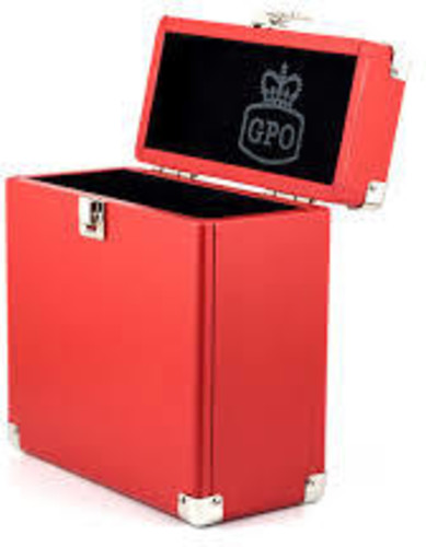 Gpo Swb18Red 12 in Vinyl Record Case Red - GPO SWB18Red 12 IN Vinyl Record Case Red