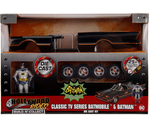 Jada Toys - Build N' Collect 1966 Classic TV Series Batmobile w/ Batman & RobinFigure 1/24 Diecast Model Kit