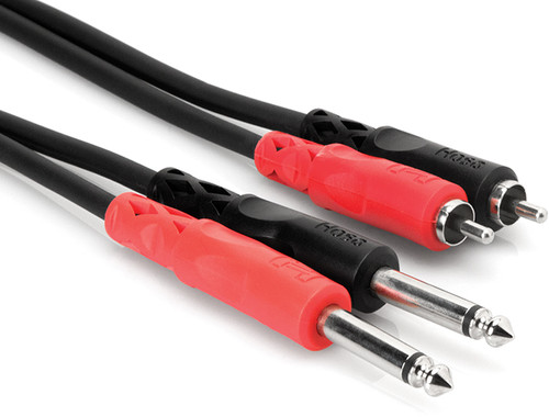 Hosa CPR-201 Stereo Intercon Dual 1/4Ints to Dual Rca1M